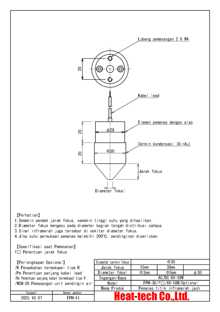 6.Gambar Dimensi FPH-30